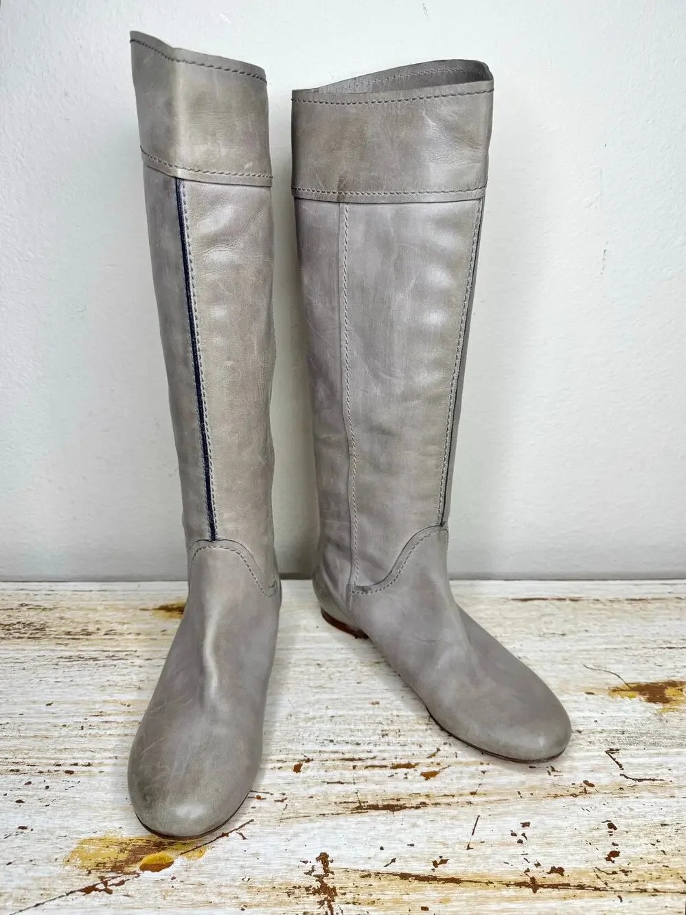 Chloé Contrast Stitch Heloise Knee Length Boots 37
